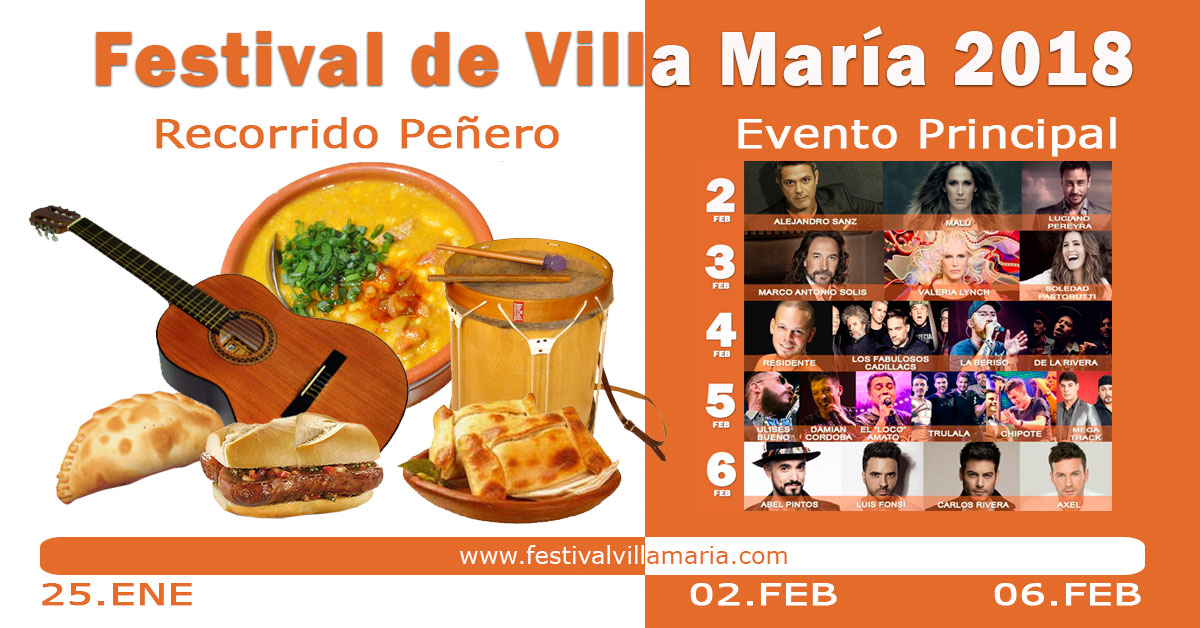 Recorrido Peñero Festival de Peñas de Villa María 2018
