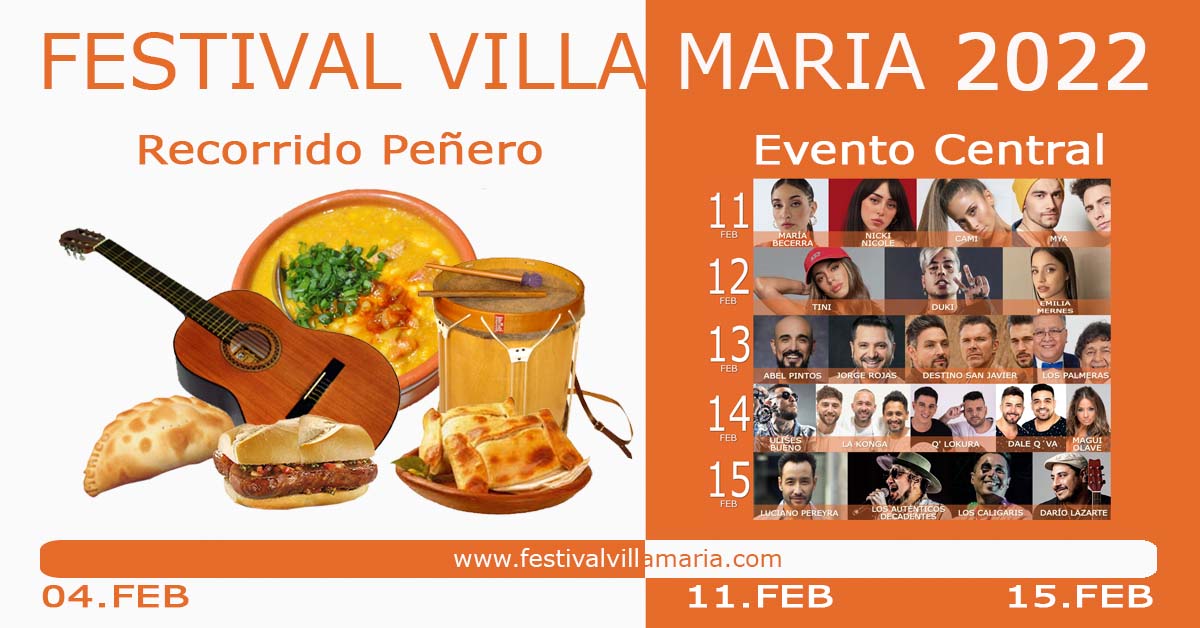 Recorrido Peñero Festival Villa Maria 2022